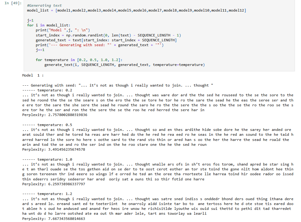 Harry Potter Text Generation Model